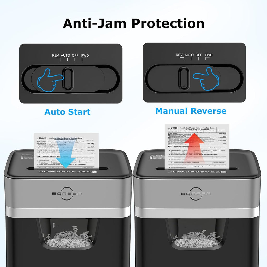 BONSEN 14-Sheet Cross Cut Heavy Duty Paper Shredder for Home Office