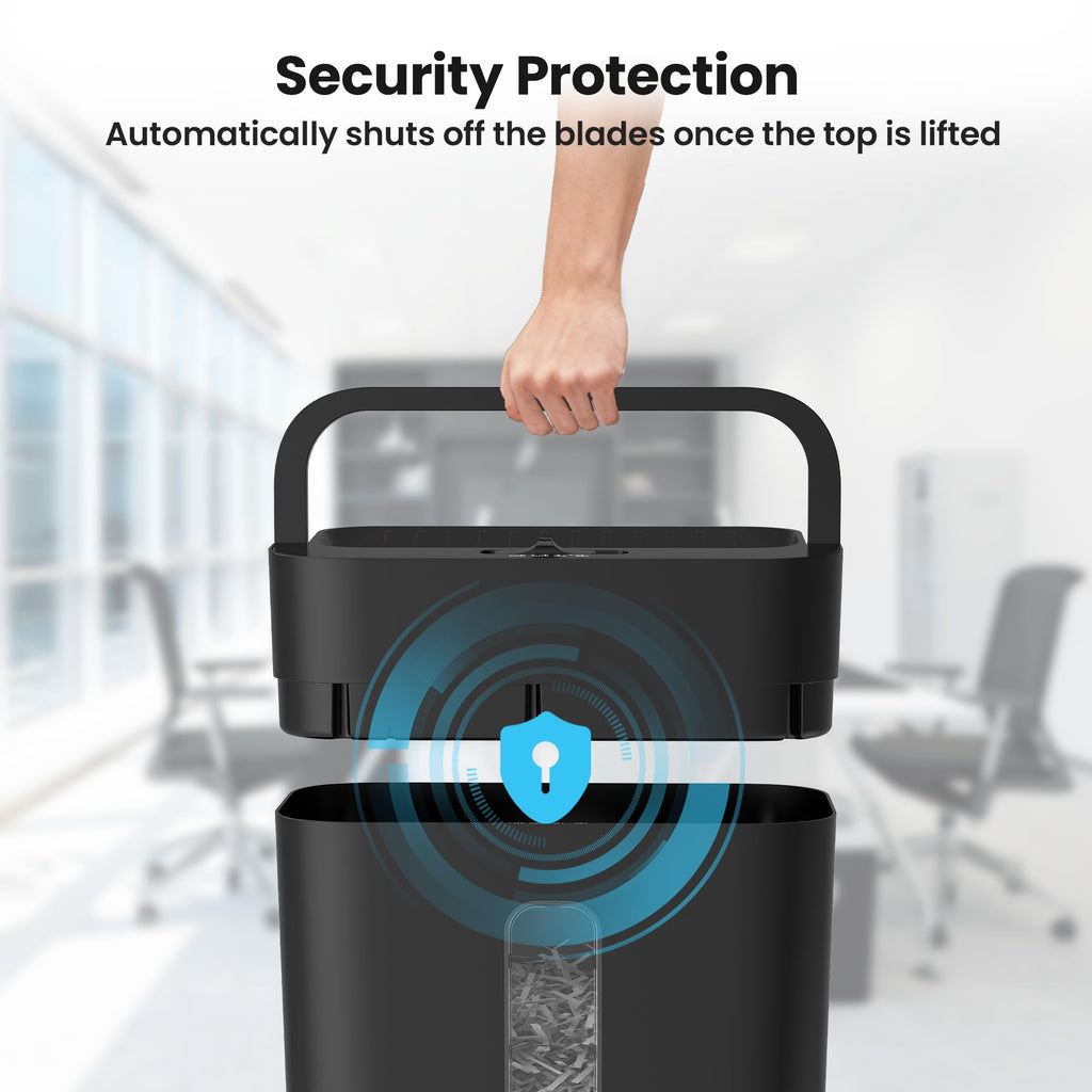 Locksworth 16-Sheet Cross Cut Paper Shredder, 6 Gallon Heavy Duty Commercial Shredder for Home Office, P-4 High Security Shredders for Paper/CD/Credit Card/Staple/Clip, 60 Mins Continuous Running
