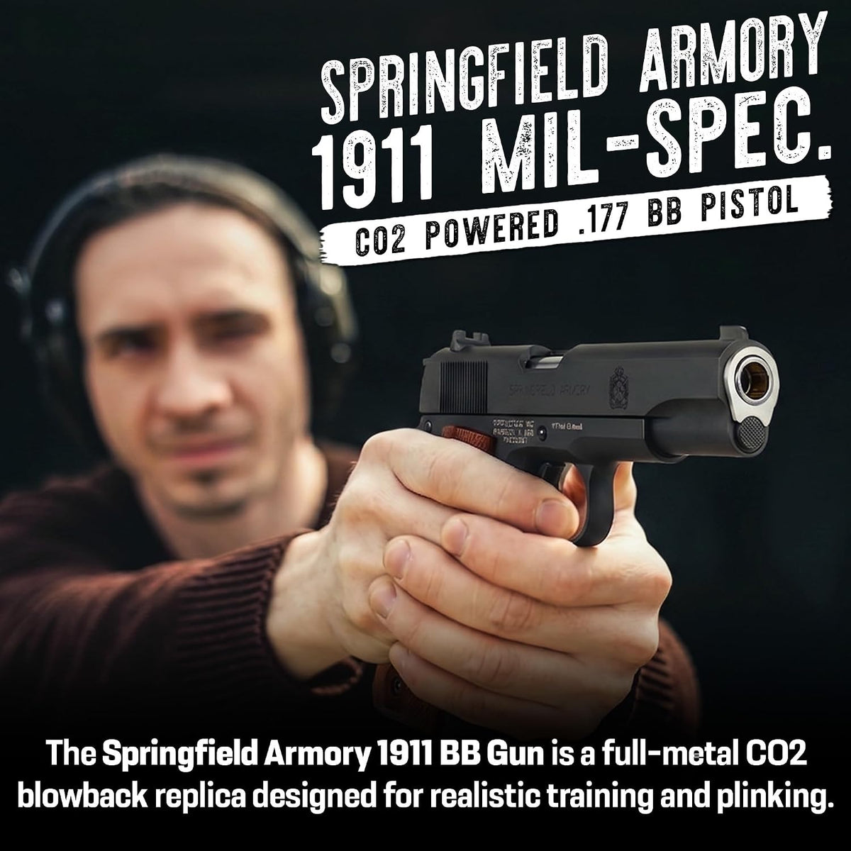Springfield Armory 1911 Mil-Spec. CO2 BB Gun Air Pistol, 177 Caliber