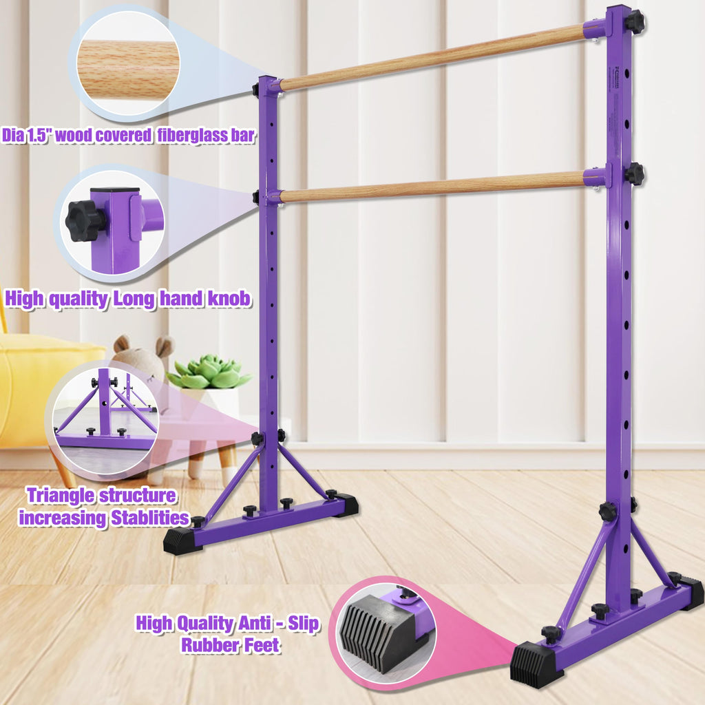 FC FUNCHEER Adjustable Ballet Barre,Portable Dance bar,Fitness Equipment for Dance & Balance Excercise,Super Sturdy for Balance Workout,Weight Limit 250 LBS