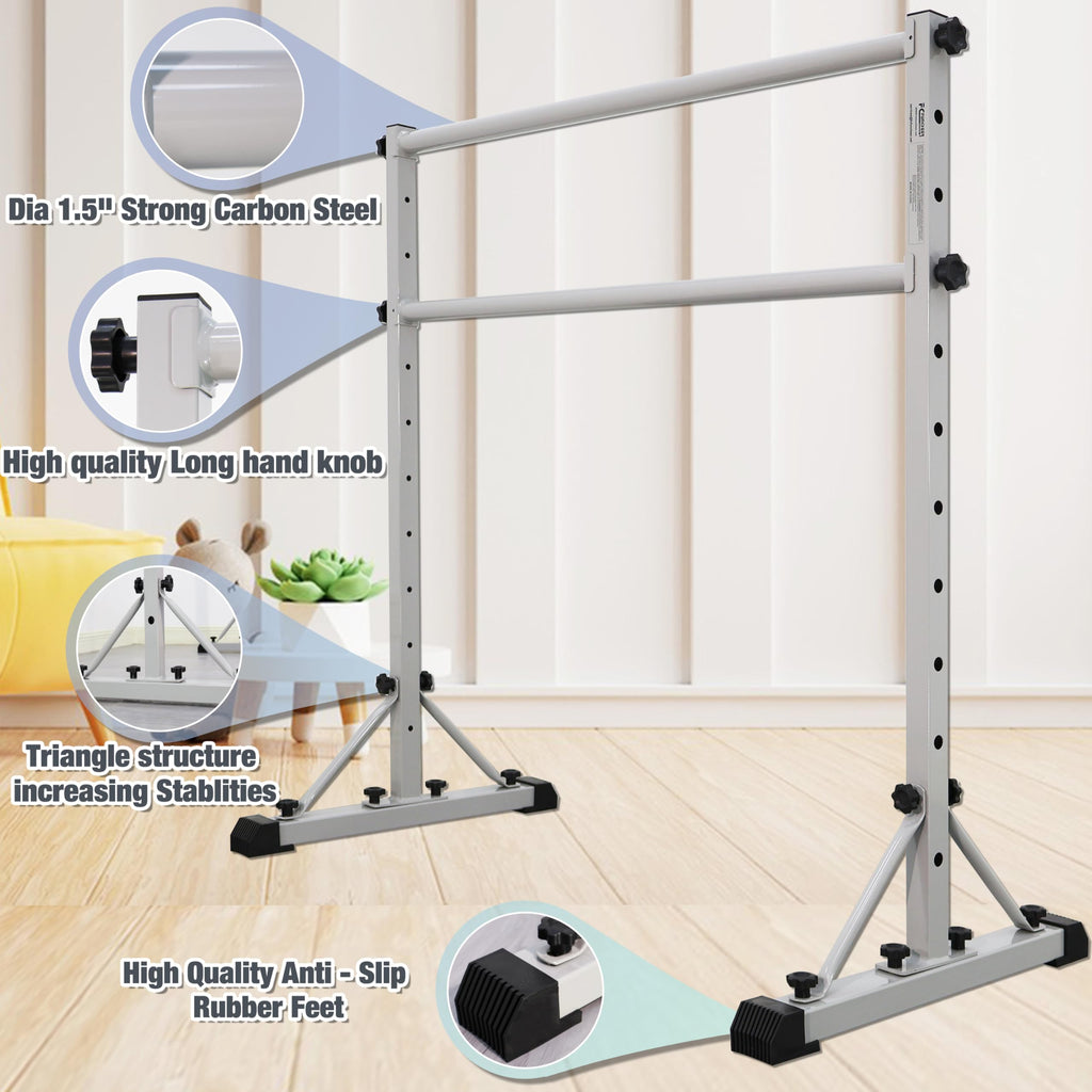 FC FUNCHEER Adjustable Ballet Barre,Portable Dance bar,Fitness Equipment for Dance & Balance Excercise,Super Sturdy for Balance Workout,Weight Limit 250 LBS