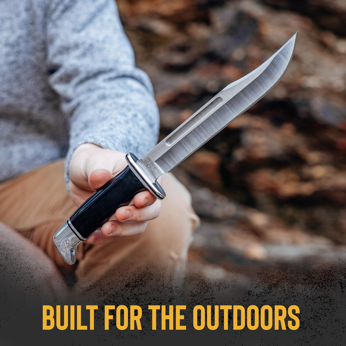 Buck Knives 120 General Hunting Knife with Sheath, Phenolic Handle, 8.3 oz