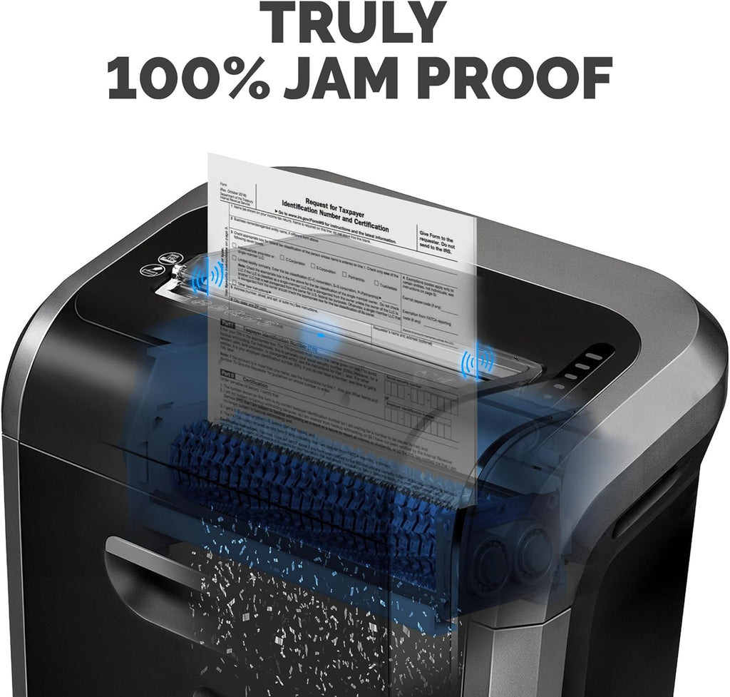 Fellowes âPowershred 79Ci 16-Sheet 100% Jam-Proof Heavy Duty Crosscut Paper Shredder Machine for Office and Home, Black/Dark Silver 3227919