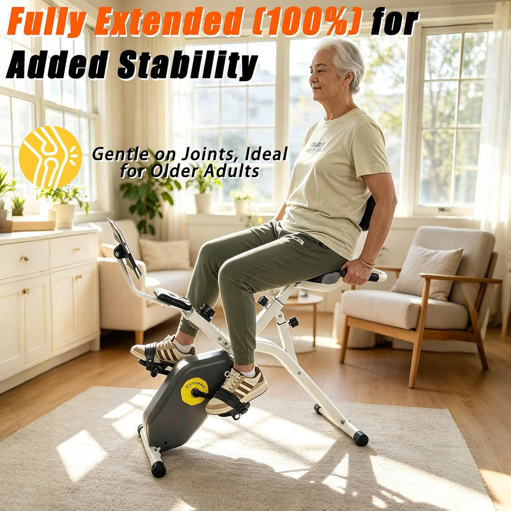 Foldable Magnetic Recumbent Stationary Exercise Bike