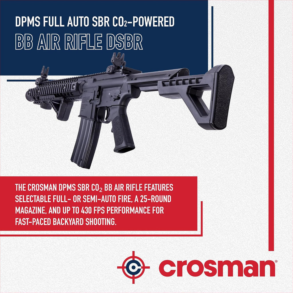 DPMS SBR CO2 BB Air Rifle - 25-Round Mag - 430 FPS - Black