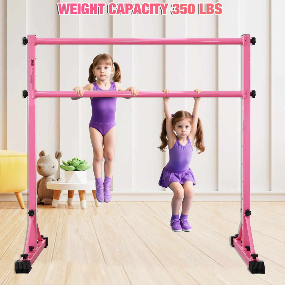 FC FUNCHEER Adjustable Ballet Barre,Portable Dance bar,Fitness Equipment for Dance & Balance Excercise,Super Sturdy for Balance Workout,Weight Limit 250 LBS