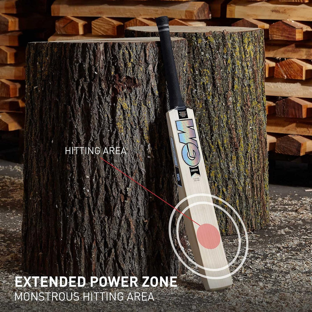 GM Chroma Players Edition English Willow Professional Cricket Bat | Ready to Play | Lightweight | Short Handle | Made in UK