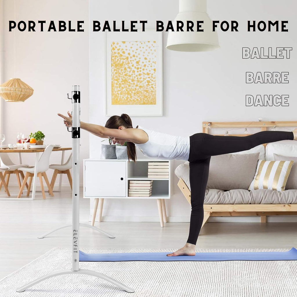 Ballet Bar for Home Workout - Portable Ballet Barre for Home Adult Double Free Standing Ballet Barre Portable Barre Bar for Home Workout Ballet Bar Kids Dance Barre for Home