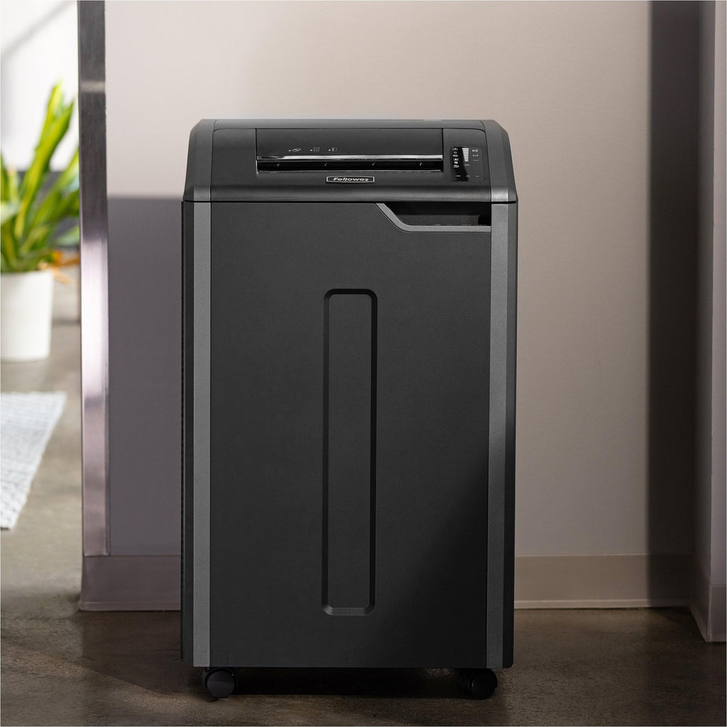 Fellowes Powershred 485Ci 100% Jam Proof Commercial Grade, Quiet Operation 30-Sheet Cross-Cut Paper Shredder, TAA Compliant (38485), Black