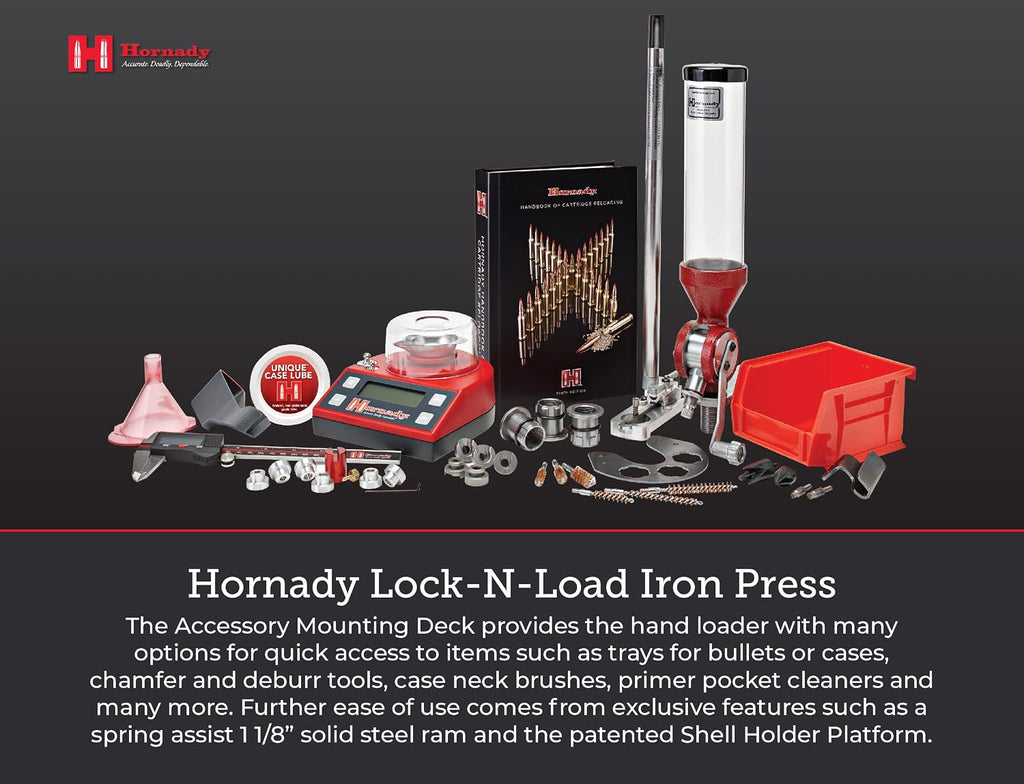 Hornady Lock-N-Load Iron Press Ammo Reloading Kit with Auto Prime- Includes Ultimate Reloading Equipment - Reliable and Efficient - 085521