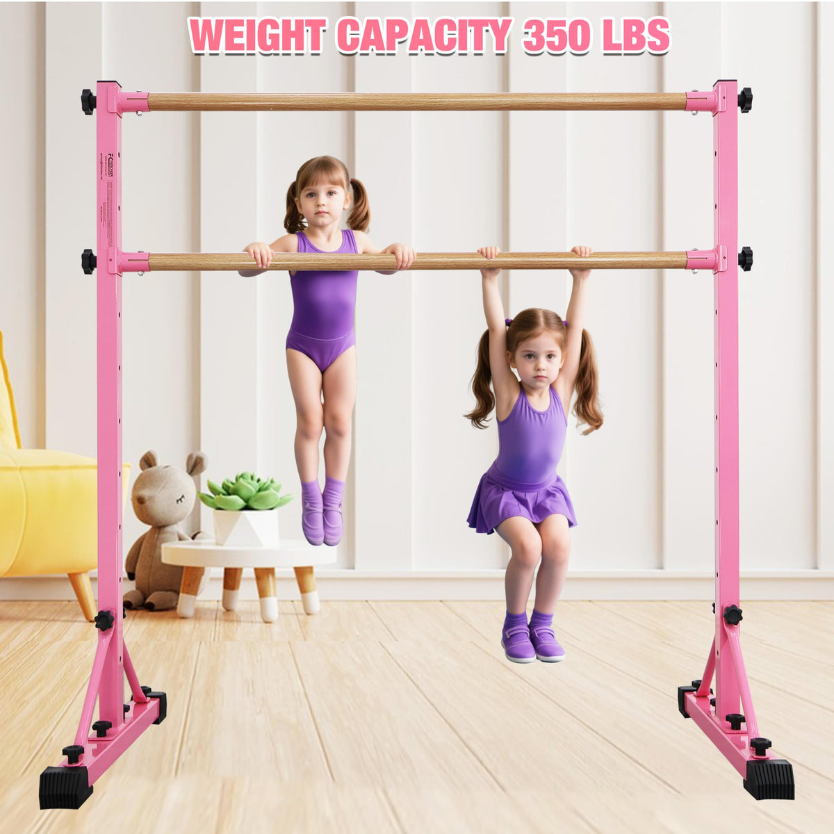 FC FUNCHEER Adjustable Ballet Barre,Portable Dance bar,Fitness Equipment for Dance & Balance Excercise,Super Sturdy for Balance Workout,Weight Limit 250 LBS