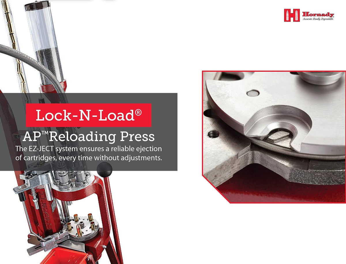 Hornady Lock-N-Load AP Press Loader â Ammunition Reloading Press with Quick Change Lock-N-Load Bushing System, EZ-JECT System and Powder Measure â Enjoy Fast and Reliable Reloading â Item 095100