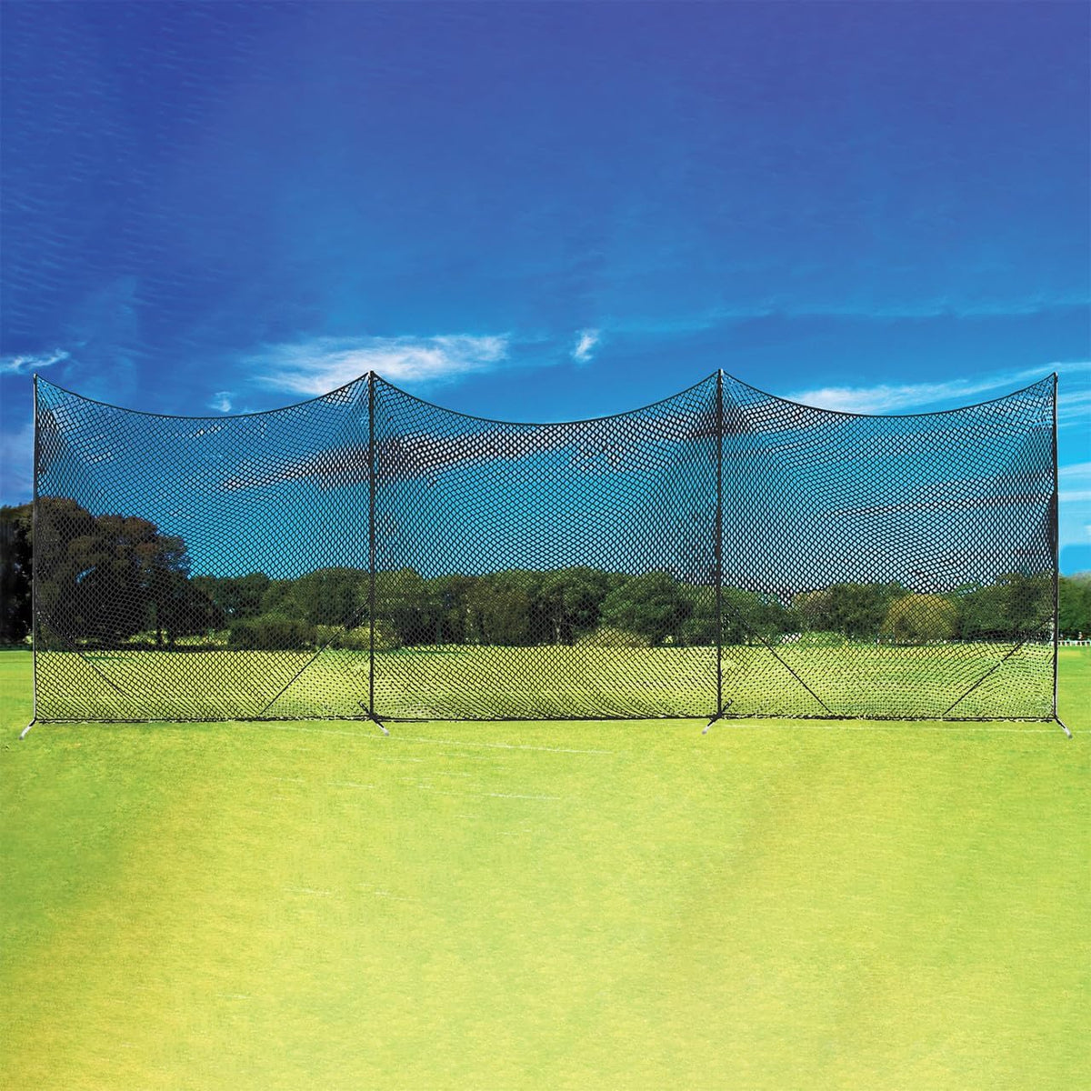 Predator Sports 10ft x 30ft Multi-Sport Backstop Net â Baseball Backstop Net, Lacrosse Nets for Backyard â Freestanding Sports Netting Barrier/Ball Stop Netting System