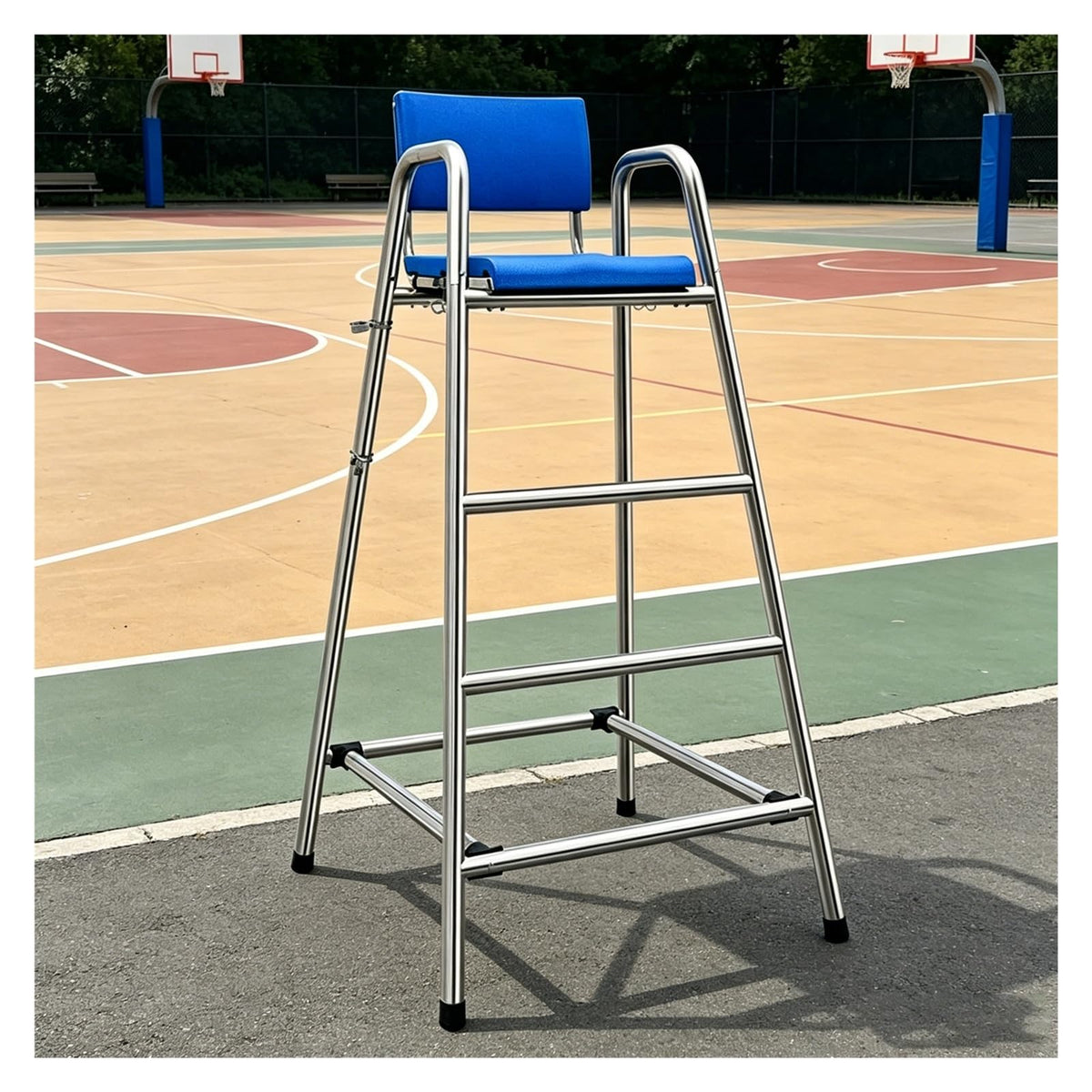Commercial Lifeguard Stand - Heavy-Duty 304 Stainless Steel Frame with Ladders, for Poolside, Beach Clubs & Community Swimming Centers(74.8in/1.9m/6.2ft)