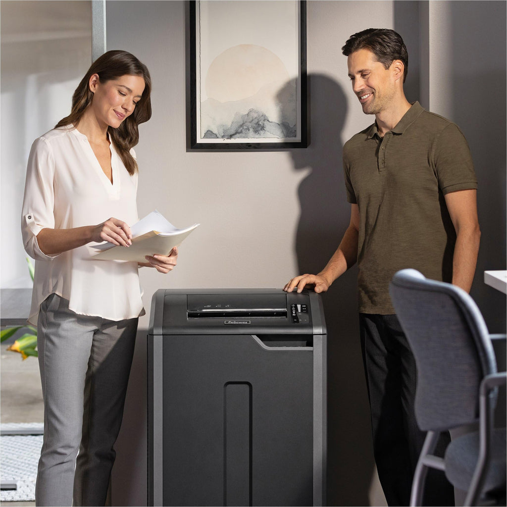 Fellowes Powershred 485Ci 100% Jam Proof Commercial Grade, Quiet Operation 30-Sheet Cross-Cut Paper Shredder, TAA Compliant (38485), Black
