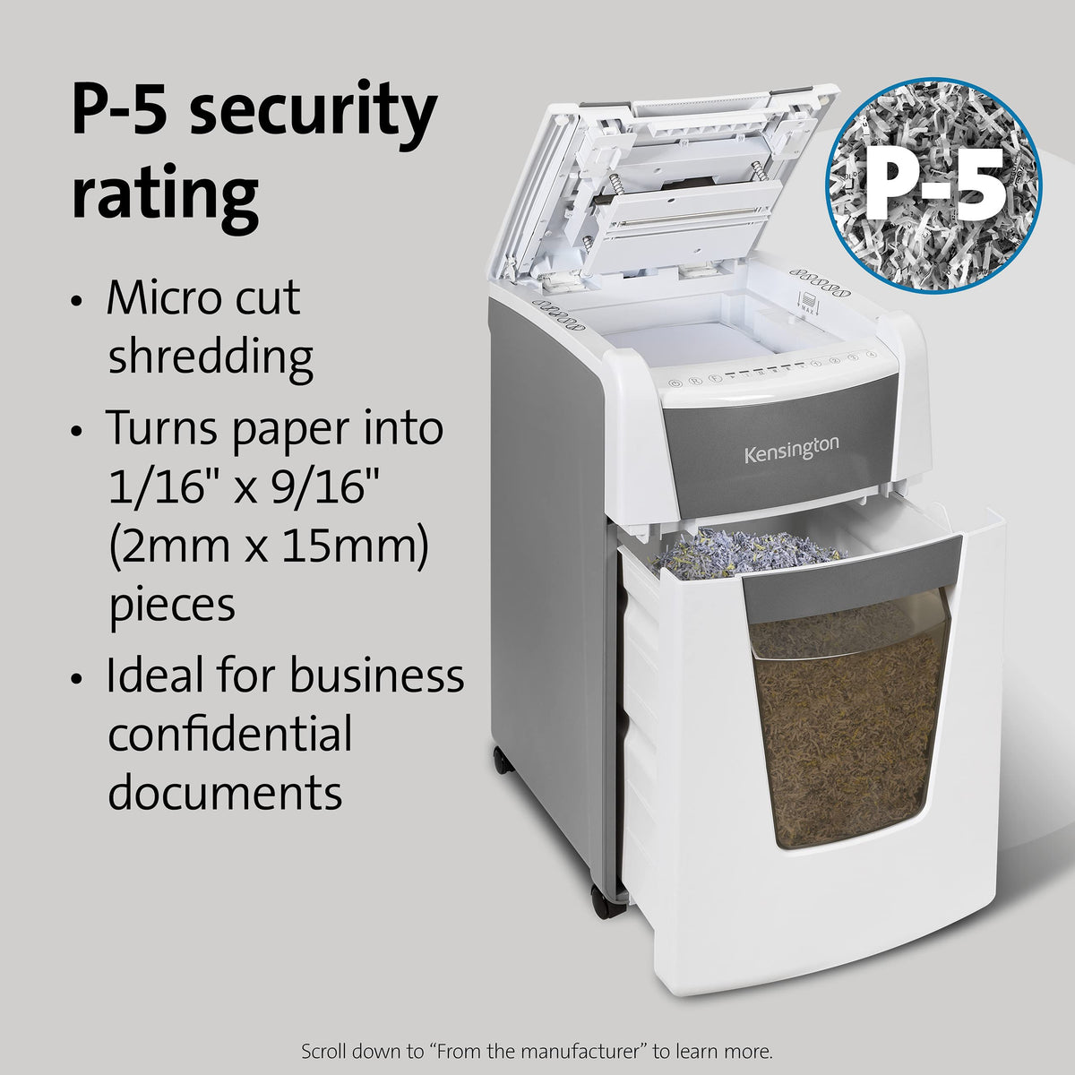 Kensington Shredder - New OfficeAssist 150-Sheet Auto-Feed Micro Cut Anti-Jam Paper and Credit Card Home Office Shredder with 11.6 gallons Pullout Wastebasket (K52050AM)