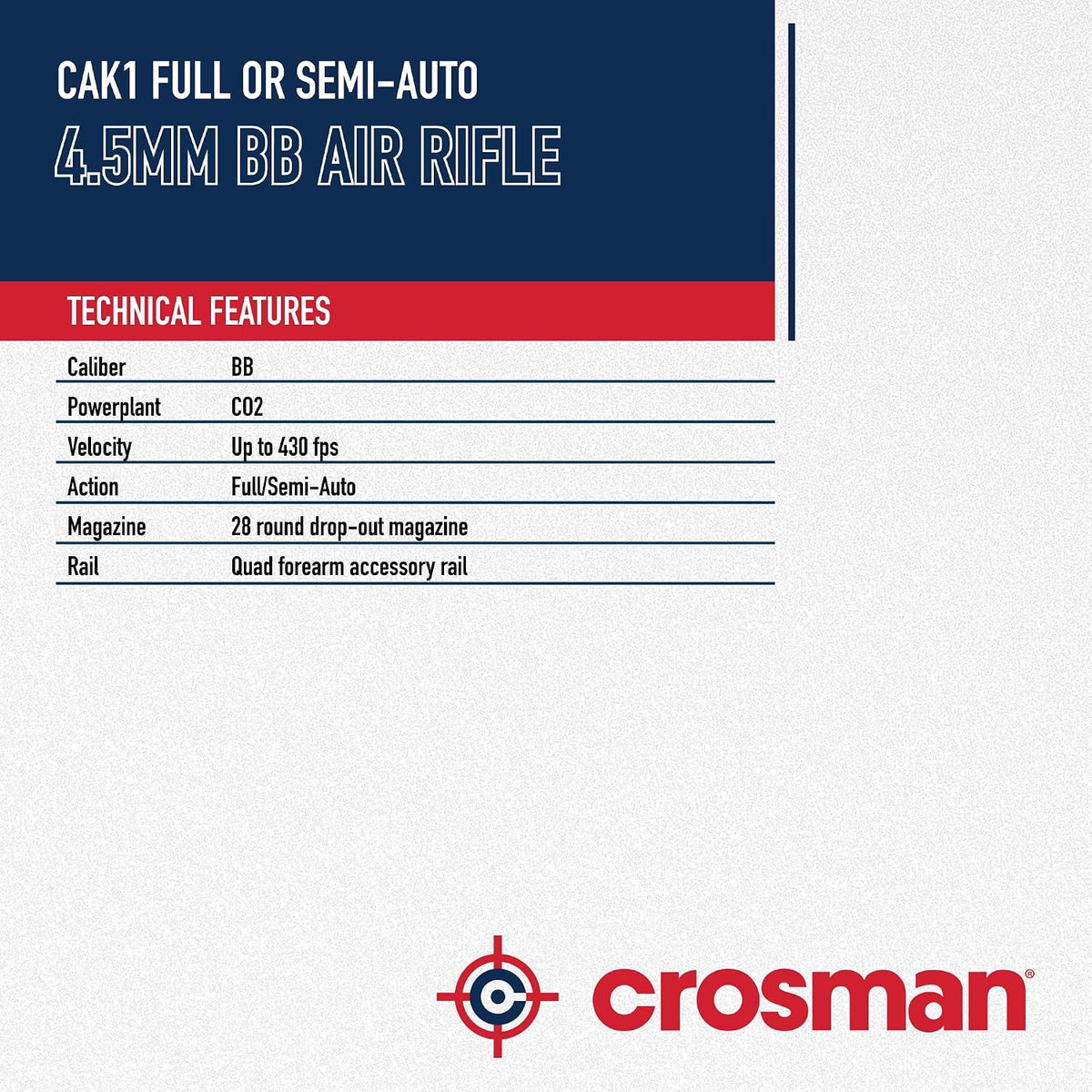 Crosman AK1 Full Auto CO2 BB Air Rifle air Rifle