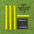 FORTRESS Flexi Cricket Stumps (Full Set) | Base and Ground Spikes Included | Suitable for Bowling & Fielding Drills