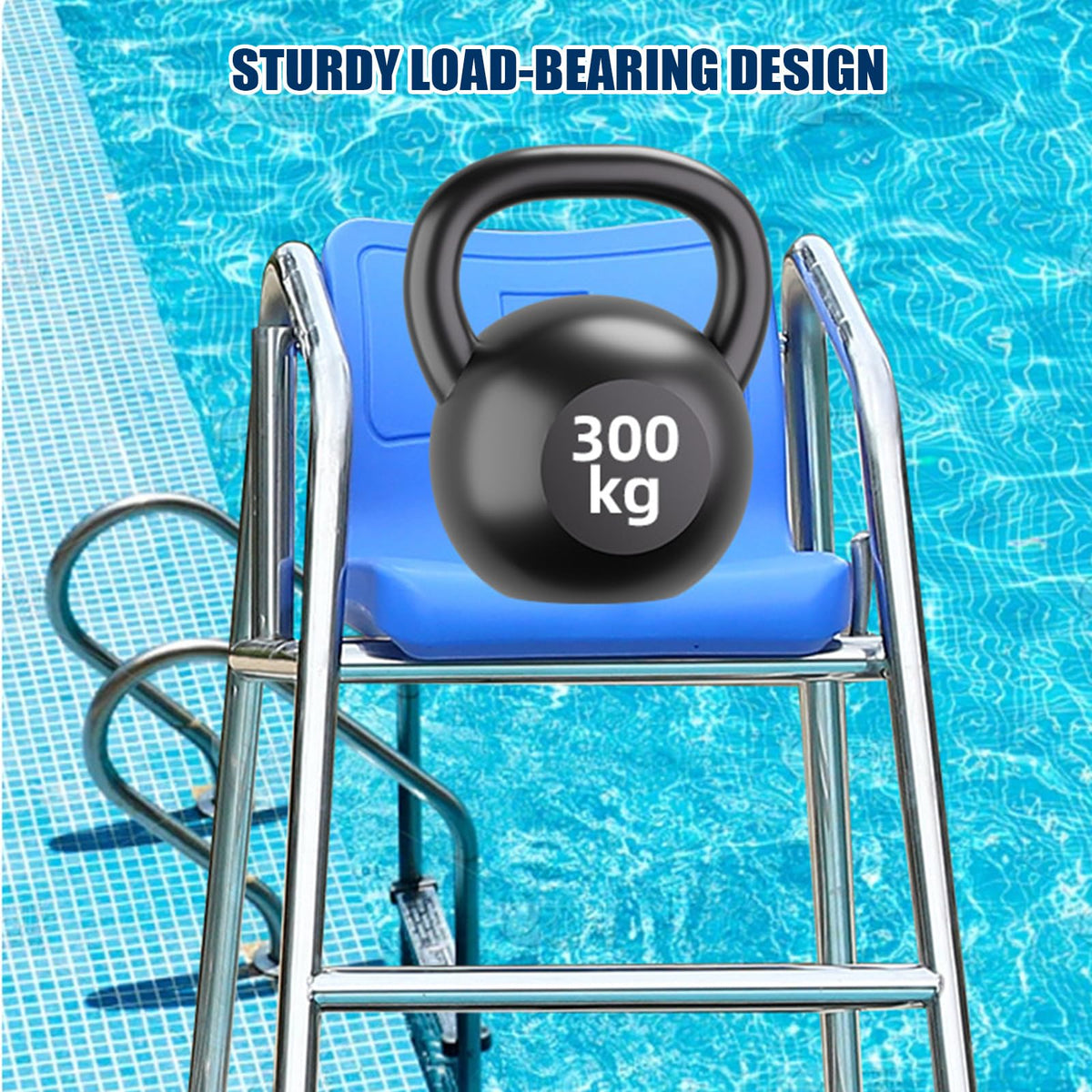 Observation Chair for Lifeguards,Tall Safety Seat for Swimming Pools and Waterparks, Indoor Outdoor Beach/Life Guard Chair, Professional Referee Viewing Stand(150cm/59inch, A)