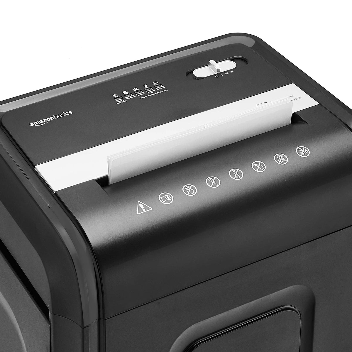 Amazon Basics 18 Sheet Cross Cut Paper, CD, and Credit Card Shredder with 6 Gallon Bin, 30 Minutes Continuous Run Time, Black