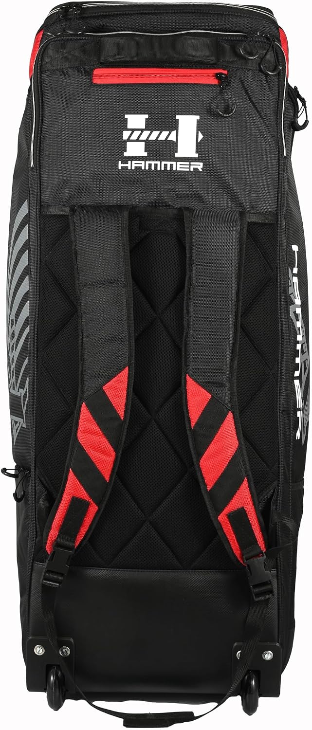 Hammer Berserker 2.0 Duffle Wheelie Cricket Kit Bag | 206L Capacity | Dual Bat Pockets | Shoe & Helmet Compartment | Heavy-Duty 2100D Polyester