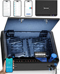 BILLCONCH Smart Gun Safe with Fingerprint, App, Keypad,LCD& Security Cable
