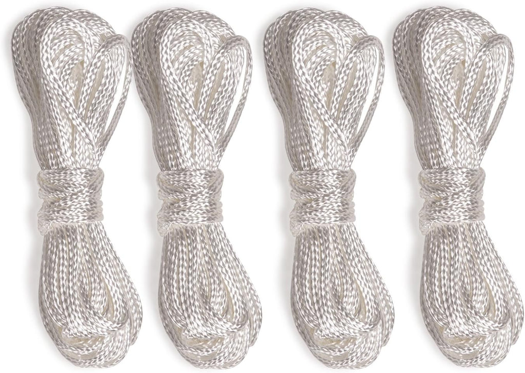 Champion Sports Lacrosse Goal Net - 6mm Official Size White Nylon Net Replacement (Pack of 2)