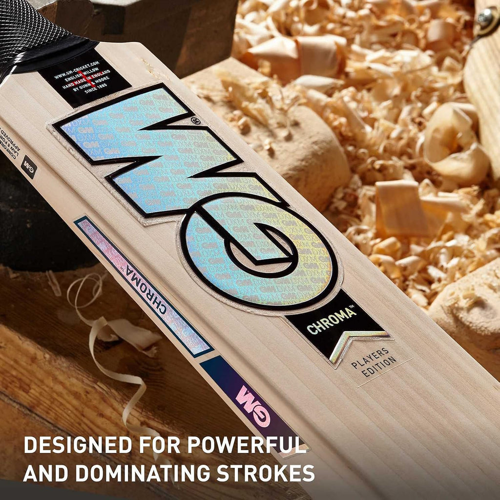 GM Chroma Players Edition English Willow Professional Cricket Bat | Ready to Play | Lightweight | Short Handle | Made in UK