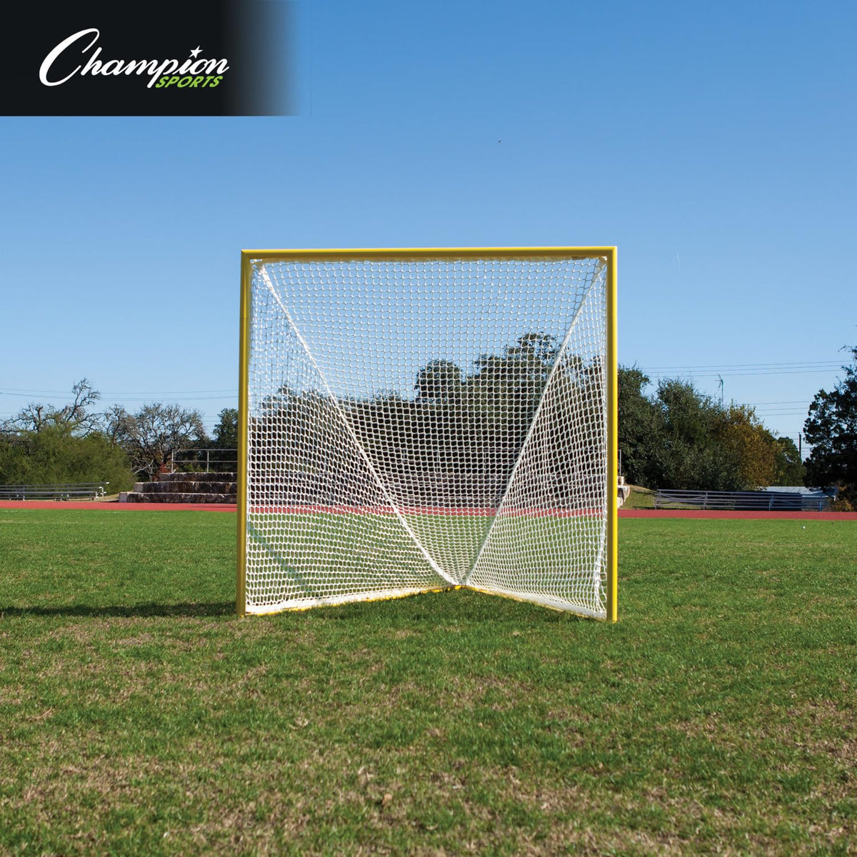 Champion Sports Lacrosse Goal Net - 6mm Official Size White Nylon Net Replacement (Pack of 2)