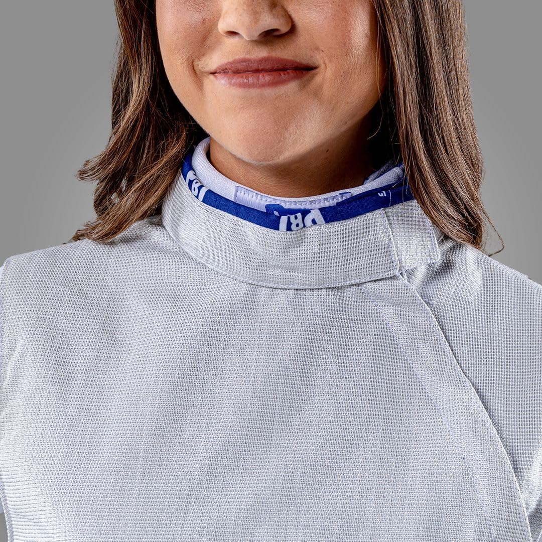 Womenâs Electric Foil Jacket White INOX Washable Conductive Fencing LamÃ© for Competition and Training
