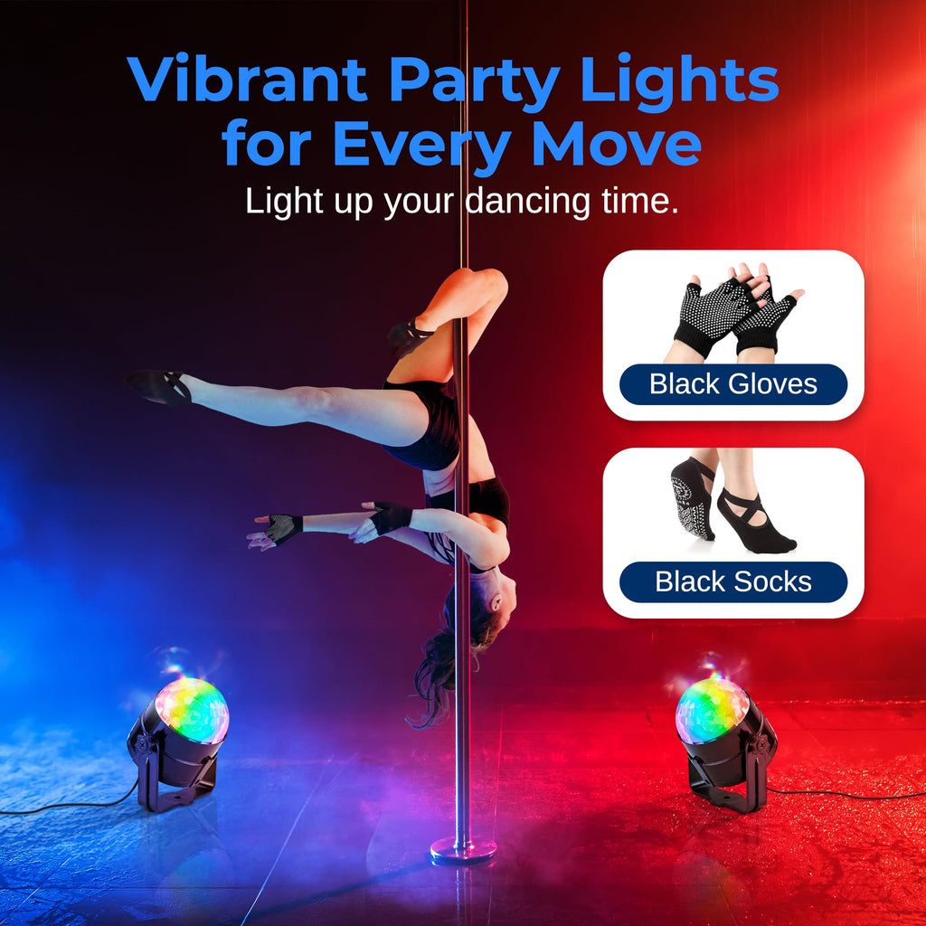 SereneLife Professional Spinning Dance Pole, 45mm Portable Exercise Pole for Fitness â Durable Steel Build, Anti-Rust Finish, Suitable for Home, Club, Gym, Party, Pub