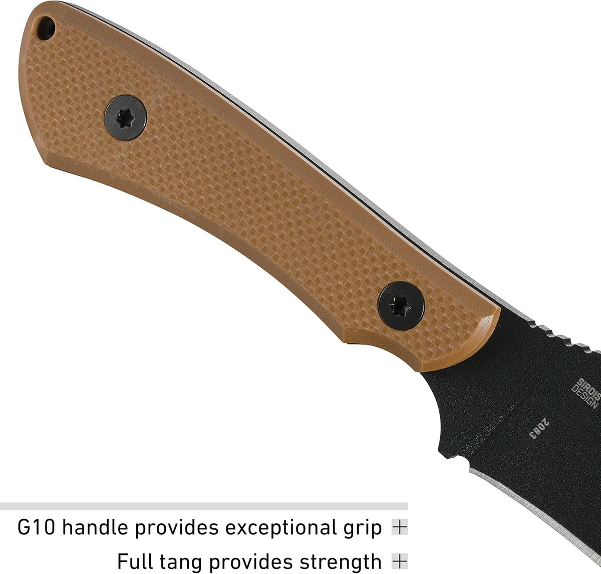 CRKT Ramadi EDC Fixed Blade Knife with Sheath, Coyote Brown, 2083
