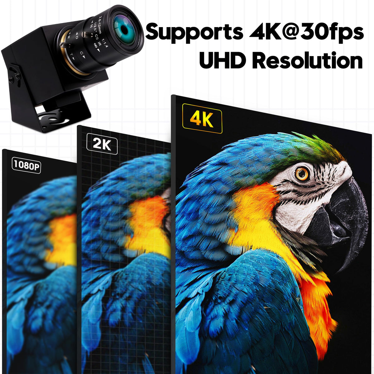 HDMI 4K USB Camera for Live Streaming 10X Variable Focus PC Webcam USB HDMI Simultaneous Output Video Conferencing Close up Zoom in and Out Web Camera for Online Teaching Training