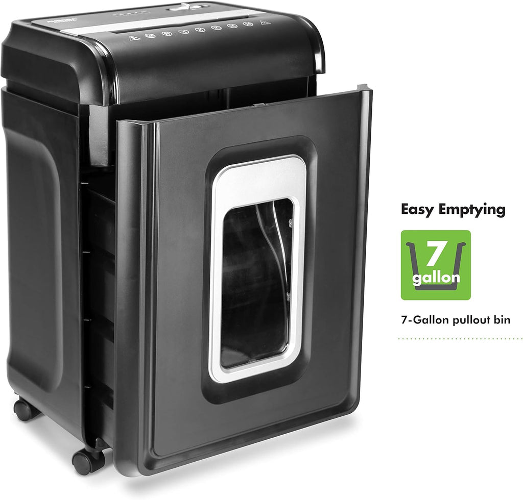 Aurora AU1880XA Heavy Duty Anti-Jam 18-Sheet Crosscut Shredder/60 Min Run Time/ 7-Gallon Pullout Basket and Casters