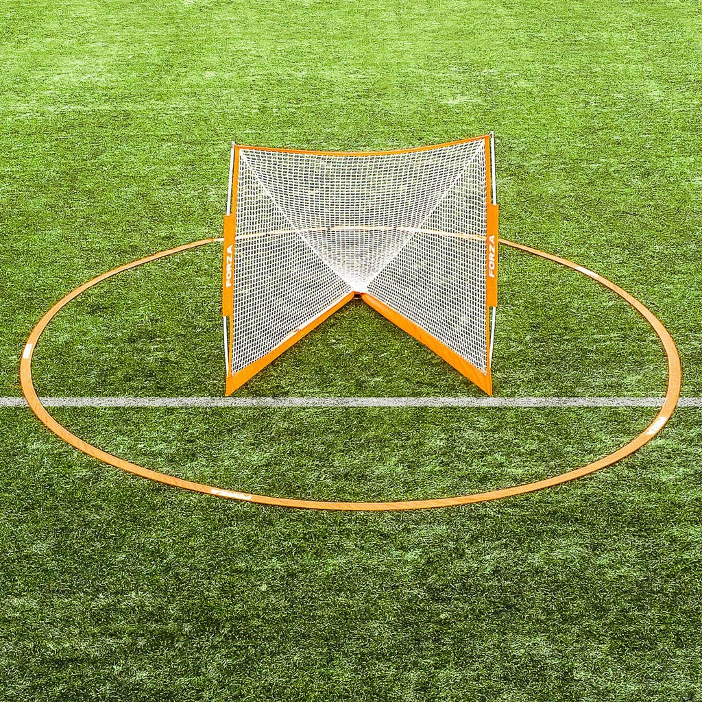 FORZA Portable Lacrosse Crease | Quick-Setup 9.9ft (3m) & 19.7ft (6m) Lacrosse Goal Crease with Fiberglass Pole â Includes Carry Bag â Ideal for Practice & Game Use