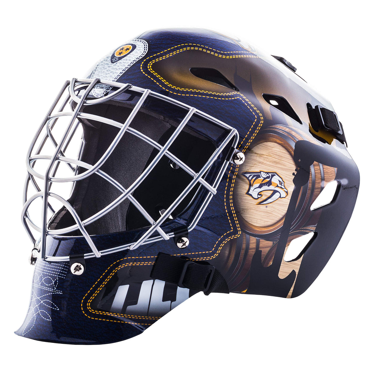 Franklin Sports Team Licensed NHL Hockey Goalie Face Mask - Goalie Mask for Kids Street Hockey - Youth NHL Team Street Hockey Masks