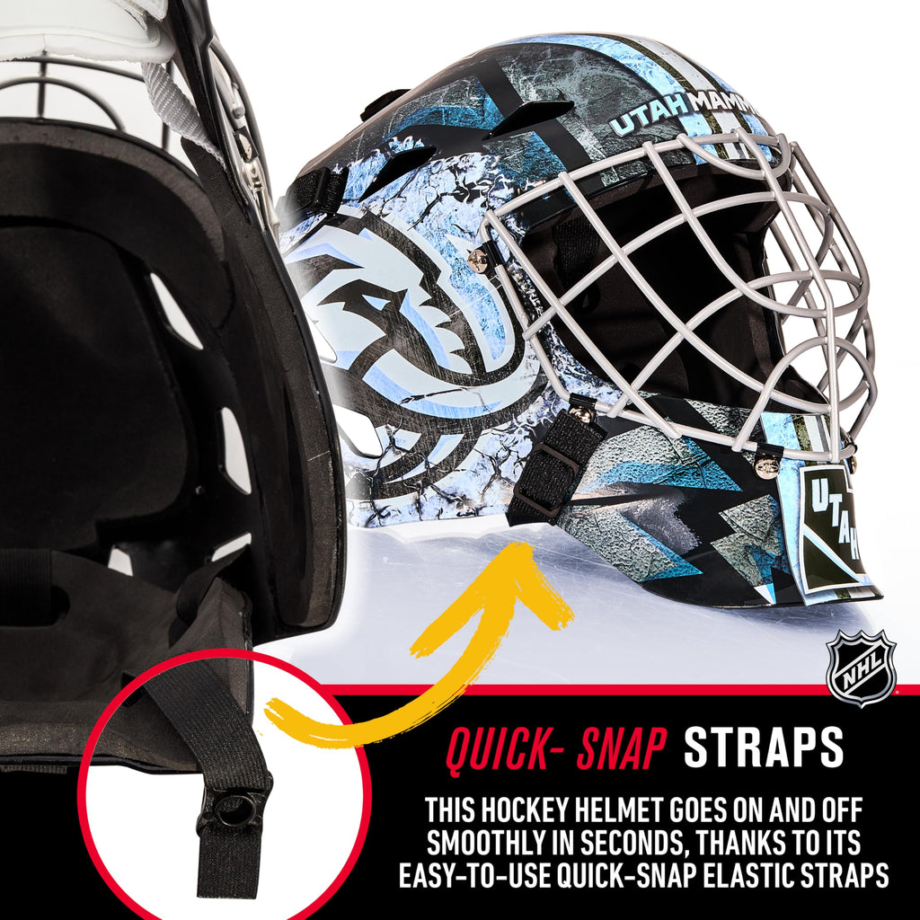 Franklin Sports Team Licensed NHL Hockey Goalie Face Mask - Goalie Mask for Kids Street Hockey - Youth NHL Team Street Hockey Masks
