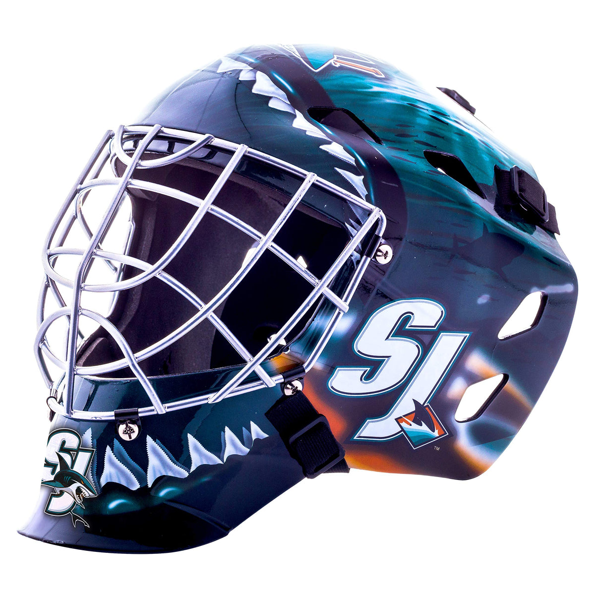 Franklin Sports Team Licensed NHL Hockey Goalie Face Mask - Goalie Mask for Kids Street Hockey - Youth NHL Team Street Hockey Masks