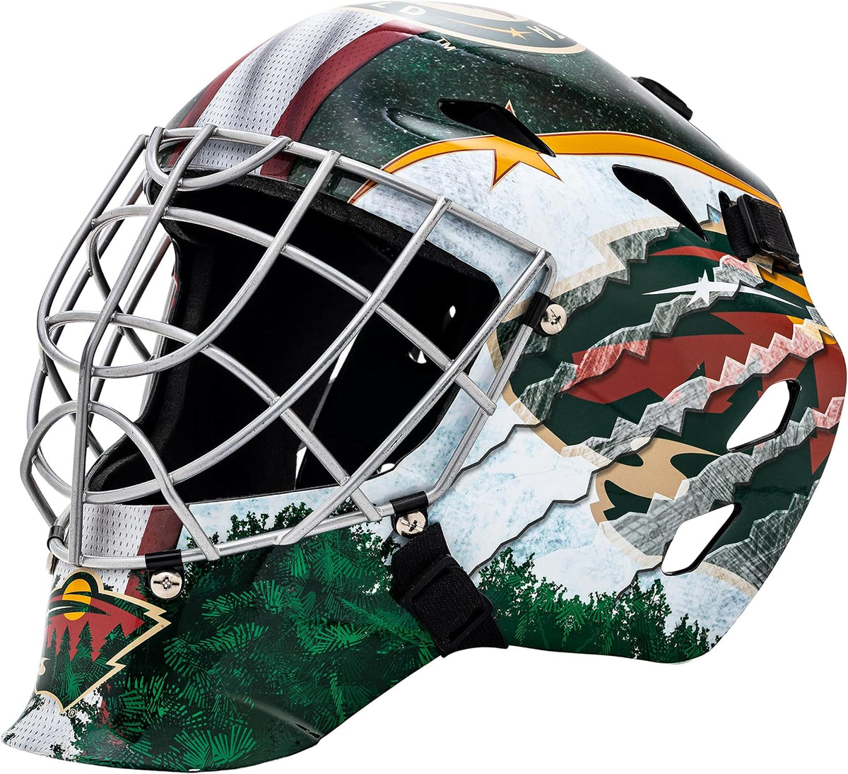 Franklin Sports Team Licensed NHL Hockey Goalie Face Mask - Goalie Mask for Kids Street Hockey - Youth NHL Team Street Hockey Masks