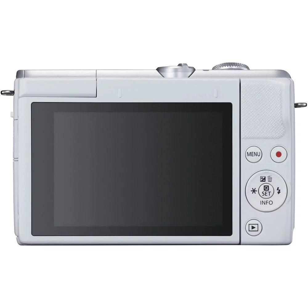 Canon EOS M200 Mirrorless Camera with 15-45mm Lens (White) (3700C009) + 64GB Memory Card + Filter Kit + LPE12 Battery + External Charger + Card Reader + Corel Photo Software + HDMI Cable + More