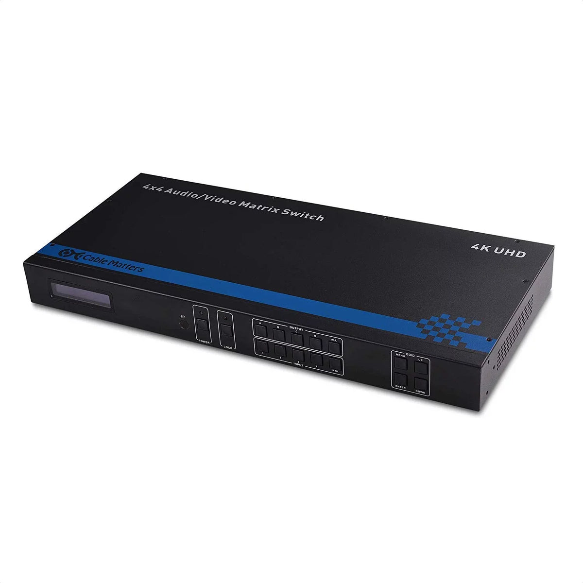 Cable Matters 4K 60Hz HDMI Matrix Switch 4 in 4 Out with RS-232 and TCP/IP Remote Access Configuration - Supports 18Gbps HDMI 2.0, HDR High Dynamic Range, HDCP 2.2, 24 Bit RGB, YCBCR 4:4:4 Format