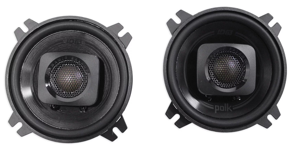 (2) Polk Audio DB402 4" 270 Watt Car Audio ATV/Motorcycle/Boat Speakers+Rockmat