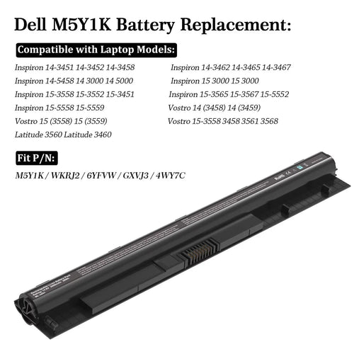 40WH M5Y1K 2 Batteries 14.8V for Inspiron 14 15 17 5000 3000 Series US