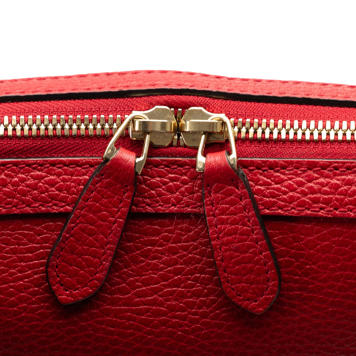 Pre-Owned Authenticated Gucci Convertible GG Charm Dome Satchel Calf Leather Red Unisex (Good)