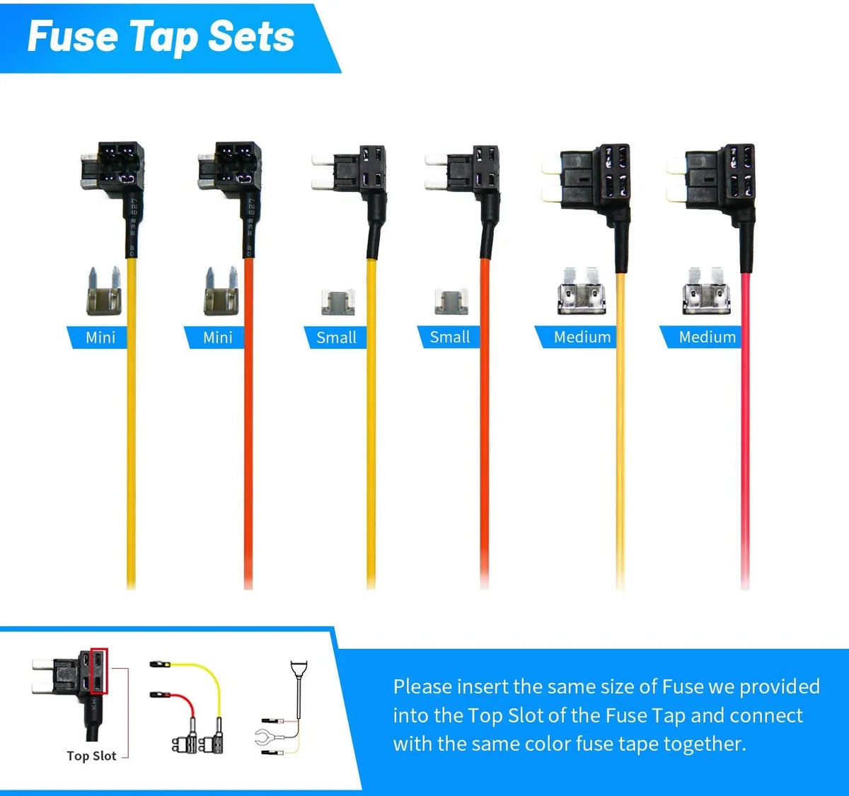 DDPAI Dash Cam Hardwire Kit, Compatible for Mola N3 Pro/ Z50 Dash Cam/Mini 5 Dash Cam/ Z40 Dash Cam Hard Wire Kit Fuse for Dashcam in Type-C Port, Plozoe 12V-24V to 5V Car Dash Camera Charger