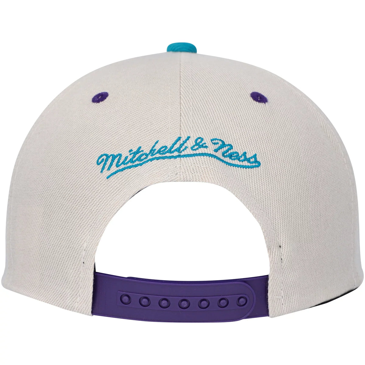Men's Mitchell & Ness Cream Charlotte Hornets Hardwood Classics Pop Snapback Hat - OSFA